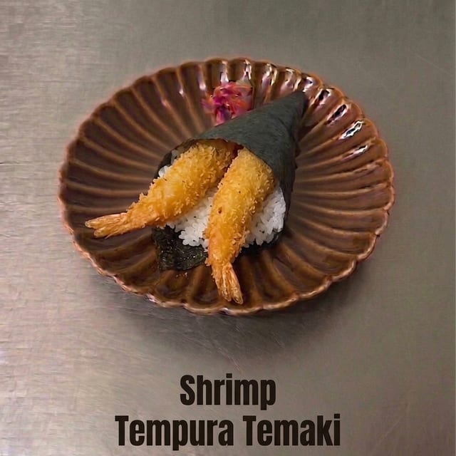Shrimp Tempura Temaki.