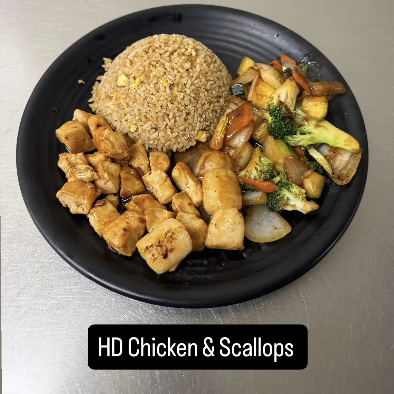 HD12. Hibachi Chicken & Scallop.