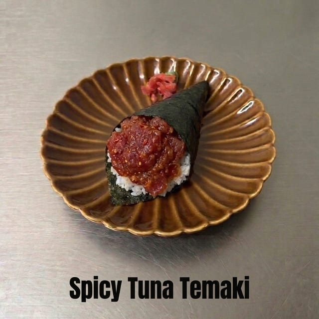 Spicy Tuna Temaki.